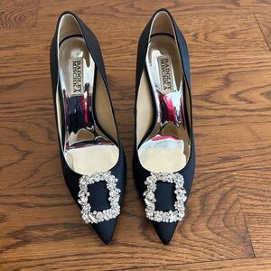 Badgley Mischka Cher Crystal Buckle Pumps